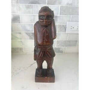 Vintage hand carved wood Mexican Folk Art Figurine